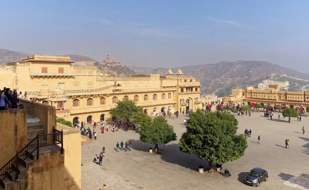 The main courtyard of Amber Fort